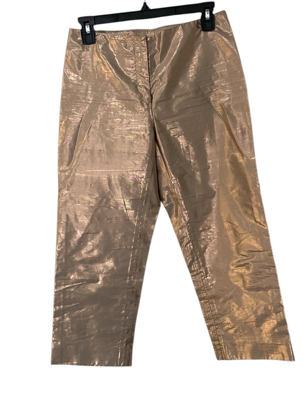 P.A.R.O.S.H. Shimmery Metallic Straight-Leg Pants S